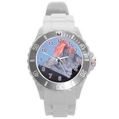 Matterhorn Mountain High Mountains Landscape Round Plastic Sport Watch (l) by danenraven