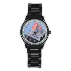 Matterhorn Mountain High Mountains Landscape Stainless Steel Round Watch by danenraven