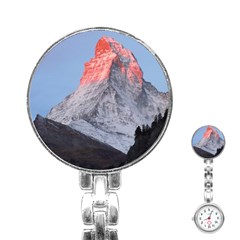 Matterhorn Mountain High Mountains Landscape Stainless Steel Nurses Watch by danenraven