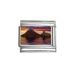 Sunset Island Tropical Sea Ocean Water Travel Italian Charm (9mm)