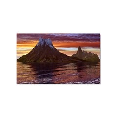 Sunset Island Tropical Sea Ocean Water Travel Sticker (rectangular) by danenraven