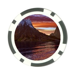 Sunset Island Tropical Sea Ocean Water Travel Poker Chip Card Guard by danenraven