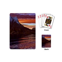 Sunset Island Tropical Sea Ocean Water Travel Playing Cards Single Design (mini) by danenraven