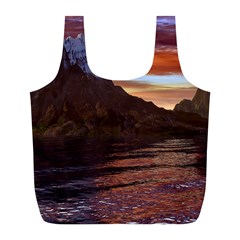 Sunset Island Tropical Sea Ocean Water Travel Full Print Recycle Bag (l) by danenraven