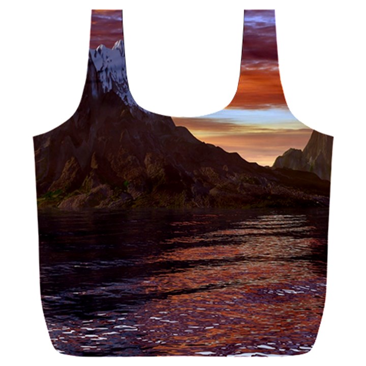 Sunset Island Tropical Sea Ocean Water Travel Full Print Recycle Bag (XXXL)