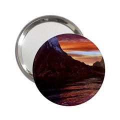 Sunset Island Tropical Sea Ocean Water Travel 2 25  Handbag Mirrors by danenraven