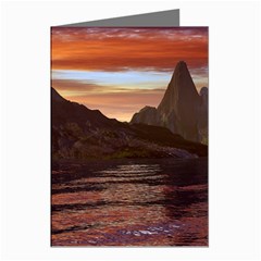 Sunset Island Tropical Sea Ocean Water Travel Greeting Cards (pkg Of 8) by danenraven