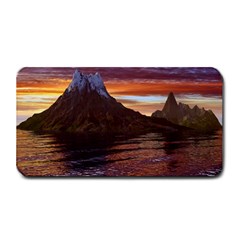 Sunset Island Tropical Sea Ocean Water Travel Medium Bar Mat by danenraven