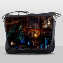 Blue Coffee Cups Cups Coffee Snack Blue Color Messenger Bag by danenraven