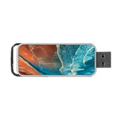 Sea Ocean Coastline Coast Sky Clouds Beach Sand Portable Usb Flash (two Sides) by danenraven