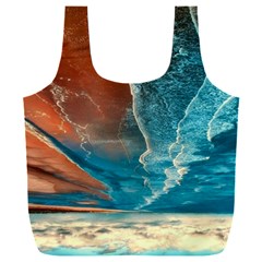 Sea Ocean Coastline Coast Sky Clouds Beach Sand Full Print Recycle Bag (xxl) by danenraven