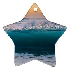 Beach Sea Waves Water Ocean Landscape Nature Ornament (star) by danenraven