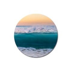 Beach Sea Waves Water Ocean Landscape Nature Magnet 3  (round) by danenraven