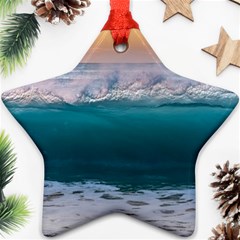 Beach Sea Waves Water Ocean Landscape Nature Star Ornament (two Sides) by danenraven