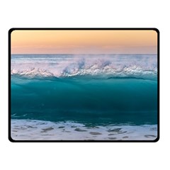 Beach Sea Waves Water Ocean Landscape Nature Fleece Blanket (small) by danenraven