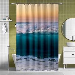 Beach Sea Waves Water Ocean Landscape Nature Shower Curtain 48  X 72  (small)  by danenraven