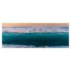 Beach Sea Waves Water Ocean Landscape Nature Banner And Sign 8  X 3  by danenraven