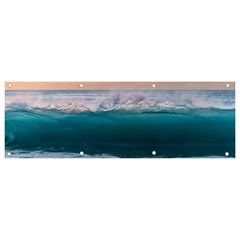 Beach Sea Waves Water Ocean Landscape Nature Banner And Sign 9  X 3  by danenraven