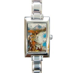 Abstract Mountains Landscape Tabloid Texture Rectangle Italian Charm Watch by danenraven