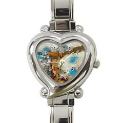 Abstract Mountains Landscape Tabloid Texture Heart Italian Charm Watch by danenraven