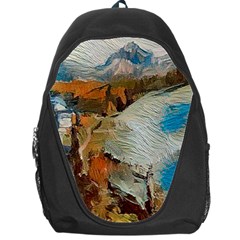 Abstract Mountains Landscape Tabloid Texture Backpack Bag by danenraven