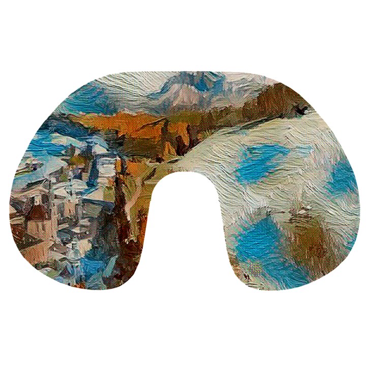 Abstract Mountains Landscape Tabloid Texture Travel Neck Pillow