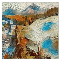 Abstract Mountains Landscape Tabloid Texture Square Satin Scarf (36  X 36 ) by danenraven