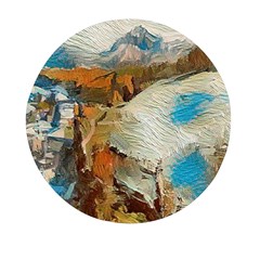 Abstract Mountains Landscape Tabloid Texture Mini Round Pill Box (pack Of 3) by danenraven