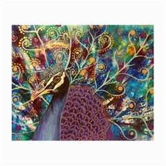 Peacock Mixed Media Bird Animal Small Glasses Cloth (2 Sides) by danenraven