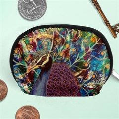 Peacock Mixed Media Bird Animal Accessory Pouch (medium) by danenraven