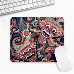 Indonesia Bali Batik Fabric Impression Patterns Large Mousepad by danenraven