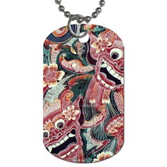 Indonesia Bali Batik Fabric Impression Patterns Dog Tag (one Side) by danenraven