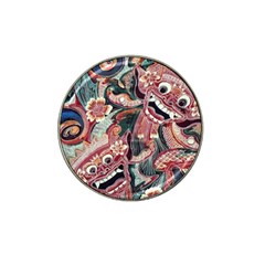 Indonesia Bali Batik Fabric Impression Patterns Hat Clip Ball Marker by danenraven