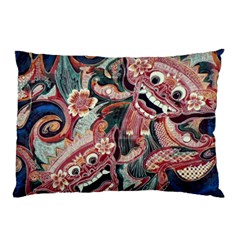 Indonesia Bali Batik Fabric Impression Patterns Pillow Case by danenraven