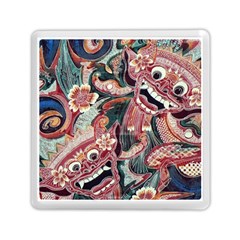 Indonesia Bali Batik Fabric Impression Patterns Memory Card Reader (square) by danenraven