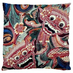 Indonesia Bali Batik Fabric Impression Patterns Standard Flano Cushion Case (one Side) by danenraven