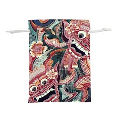 Indonesia Bali Batik Fabric Impression Patterns Lightweight Drawstring Pouch (s) by danenraven