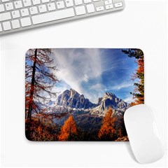 Dolomites Mountains Alps Alpine Trees Conifers Small Mousepad by danenraven