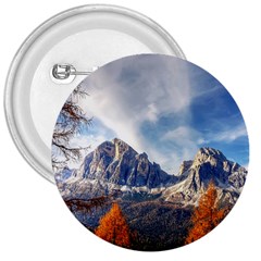 Dolomites Mountains Alps Alpine Trees Conifers 3  Buttons by danenraven