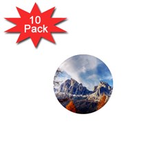 Dolomites Mountains Alps Alpine Trees Conifers 1  Mini Magnet (10 Pack)  by danenraven