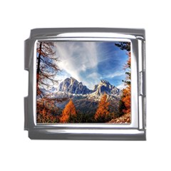 Dolomites Mountains Alps Alpine Trees Conifers Mega Link Italian Charm (18mm) by danenraven