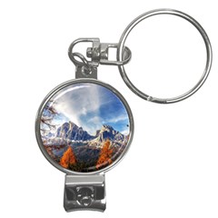 Dolomites Mountains Alps Alpine Trees Conifers Nail Clippers Key Chain by danenraven