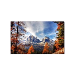 Dolomites Mountains Alps Alpine Trees Conifers Sticker (rectangular) by danenraven