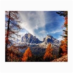 Dolomites Mountains Alps Alpine Trees Conifers Small Glasses Cloth by danenraven