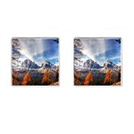 Dolomites Mountains Alps Alpine Trees Conifers Cufflinks (Square) Front(Pair)