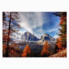 Dolomites Mountains Alps Alpine Trees Conifers Large Glasses Cloth by danenraven