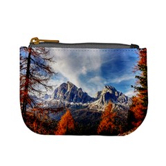 Dolomites Mountains Alps Alpine Trees Conifers Mini Coin Purse by danenraven