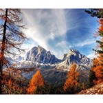 Dolomites Mountains Alps Alpine Trees Conifers Deluxe Canvas 14  x 11  (Stretched) 14  x 11  x 1.5  Stretched Canvas