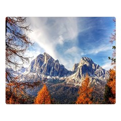 Dolomites Mountains Alps Alpine Trees Conifers Double Sided Flano Blanket (large)  by danenraven