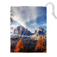 Dolomites Mountains Alps Alpine Trees Conifers Drawstring Pouch (5xl) by danenraven